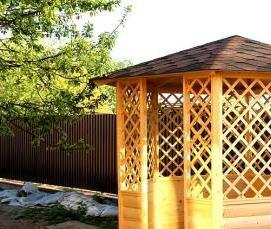 Беседки садовые для дачи деревянные - модель 4