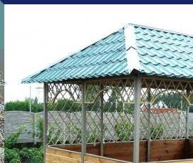 Беседки садовые из труб - вариант 2