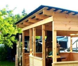 Беседки садовые односкатные - вариант 3