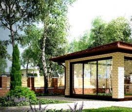Беседки стеклянные для дачи закрытые - тип 1