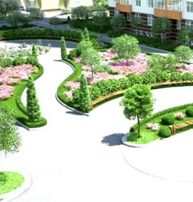 Благоустройство территорий памятников - вариант 4