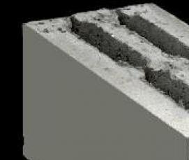 Блок пескоцементный фундаментный - модель 2