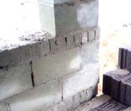 Блок строительный керамзитобетонный - тип 1