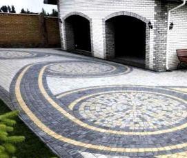 Брусчатка полукругом - модель 3