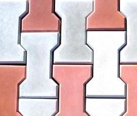 Брусчатка тротуарная красная - тип 1