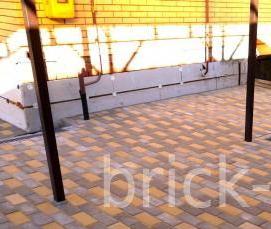 Брусчатка тротуарная желтая - вариант 3