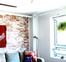 Бумажные обои под кирпич - тип 4