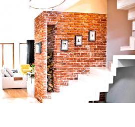 Бумажные обои под кирпич - тип 2