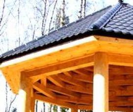 Быстровозводимые беседки из дерева - вариант 4