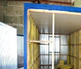 Бытовка для дачи с печкой - модель 4