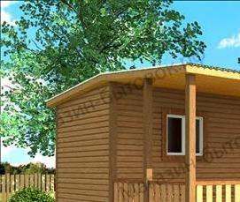 Бытовка хозблок для дачи - тип 4