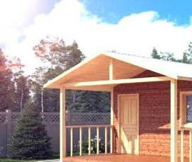 Бытовка на сваях - вариант 4