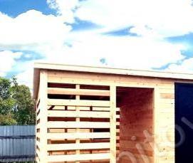 Бытовка с дровником - вариант 1