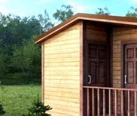 Бытовка с душем и туалетом зимняя - тип 1