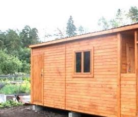 Бытовка садовая с верандой - тип 3