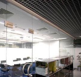 цельностеклянные офисные перегородки - модель 2