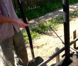 цемент для заливки столбов для забора - тип 2