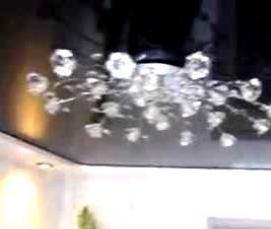 черно белый натяжной потолок - модель 3