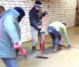 черновая стяжка по грунту - вариант 2