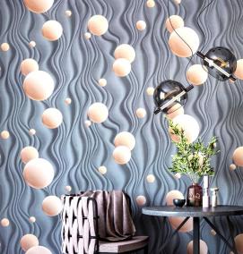 черные флизелиновые обои - модель 2