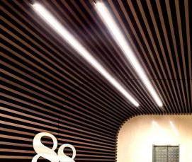 черный реечный потолок - тип 2