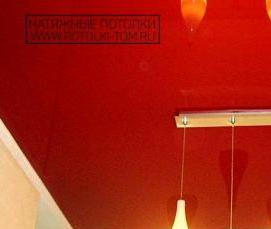 цветной сатиновый натяжной потолок - модель 1