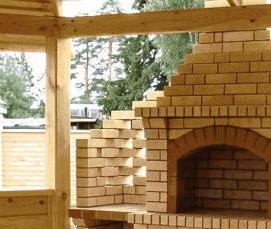 Дачная беседка с мангалом и барбекю - тип 3