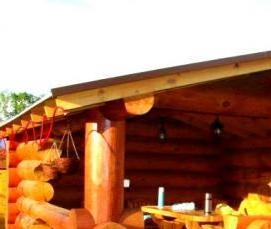 Дачные деревянные беседки с мангалом - вариант 3