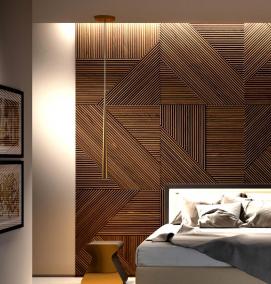 Декоративные 3d панели деревянные - модель 3