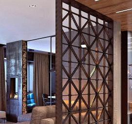 Декоративные межкомнатные перегородки из дерева - тип 1