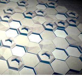 Декоративные панели: соты - вариант 1