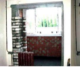 Демонтаж балконного окна - тип 3