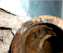 Демонтаж чугунной трубы - вариант 3