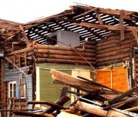 Демонтаж деревянного дома - вариант 4