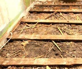 Демонтаж деревянных лаг - тип 1