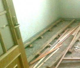 Демонтаж деревянных лаг - тип 4