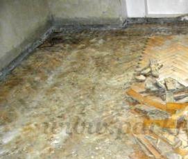 Демонтаж дощатого пола - тип 3