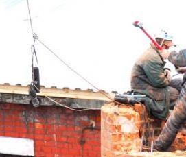 Демонтаж дымовых кирпичных труб - тип 2