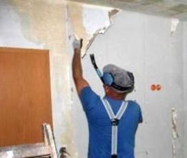 Демонтаж гипсовых перегородок - тип 1