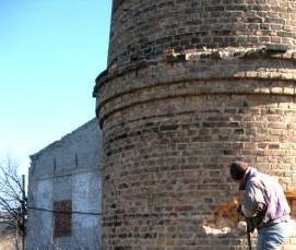 Демонтаж кирпичной трубы - тип 3