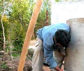 Демонтаж колец колодца - модель 3