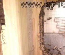 Демонтаж пазогребневой перегородки - модель 1