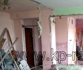 Демонтаж пазогребневой перегородки - модель 4