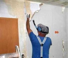 Демонтаж перегородок из гипсокартона - вариант 4