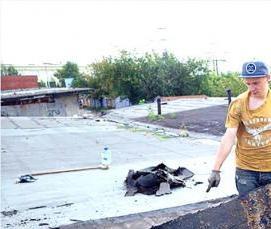 Демонтаж плоской кровли - вариант 1