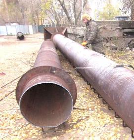 Демонтаж стальных труб - вариант 1