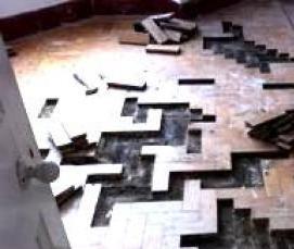 Демонтаж старого паркета - тип 1