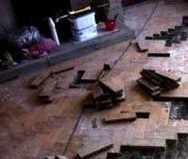 Демонтаж старого паркета - тип 3