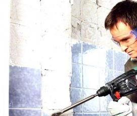 Демонтаж старой плитки - вариант 4