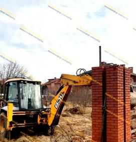 Демонтаж столбов забора - вариант 4